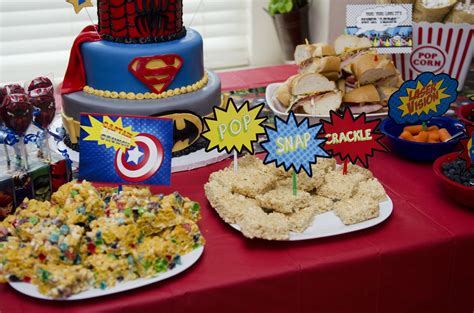 Superhero Party Food Ideas Clarkes 1st Birthday Pinterest
