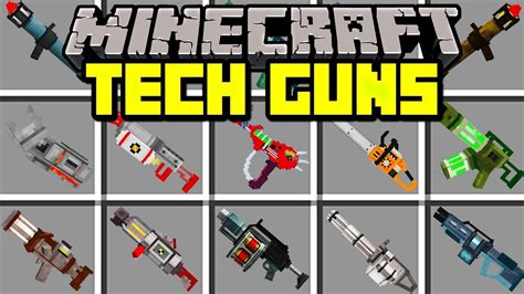 Guns mod 1.17.1/1.16.5/1.12.2 minecraft has definitely proven to be the ultimate mod for minecraft players who want to have an experience that is second to none in their respective adventures. Minecraft TECH GUNS MOD! | CRAFT RAY GUNS, ROCKET ...