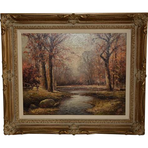 Oil Painting “sawkill River” New York By Robert William Wood From