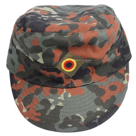 Ww2 German Army Flecktarn Camo Military Camouflage Field Cap Hat