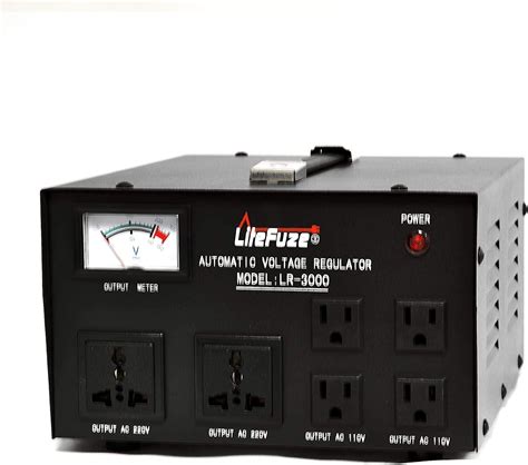 Buy Litefuze 3000 Watt Voltage Converter Transformer Heavy Duty Regulator Meter Step Updown