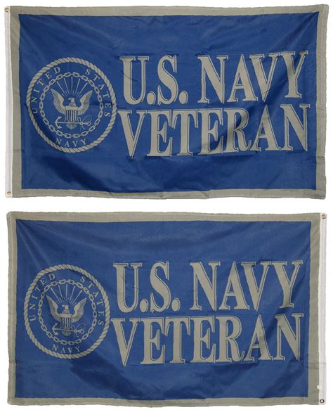 3x5 us navy usn veteran vet 2ply double sided polyester flag 3x5