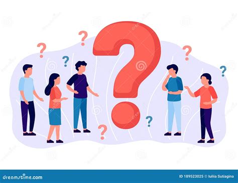 Frequently Asked Questions Group People Around Question Marks