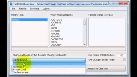 Although you can use microsoft excel to store lists of records, it limits how many you can store (no more than the number of rows in a single worksheet). How to MS Access Change Text Case to Uppercase Lowercase ...