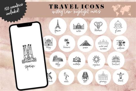 1 Minimalist Travel Instagram Highlight Covers Designs And Graphics
