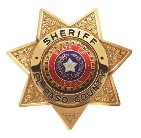 El Paso County Sheriffs Badge Sheriff Badge Police Badges Armadura