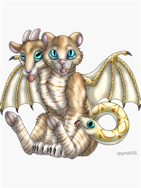 Chimera Cubs Cream Tabby Sticker For Sale By Spyroid101 Redbubble