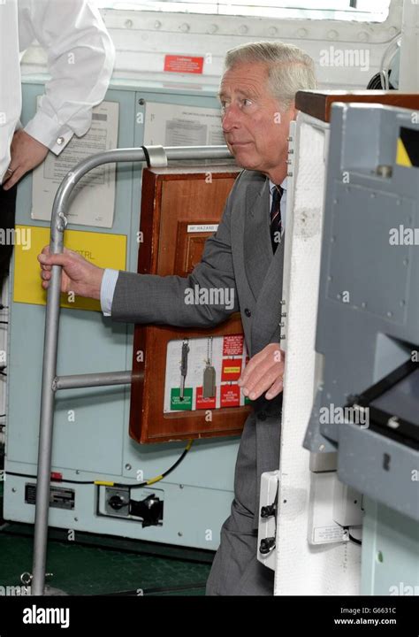 The Prince Of Wales Meets The Crew Of Hms Bangor A Minehunter At The