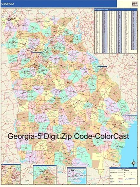 Georgia Zip Code Map From