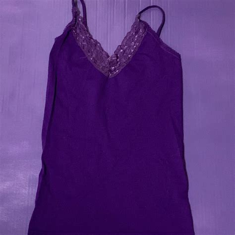 Purple Cutie Candy Cami Has A Lace Trim On The V Depop