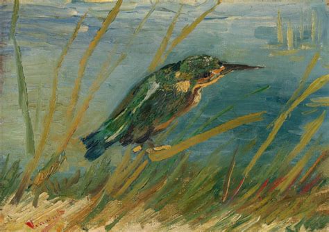 This was vincent van gogh, then a little known artist; Vincent van Gogh - IJsvogel aan de waterkant - Van Gogh Museum