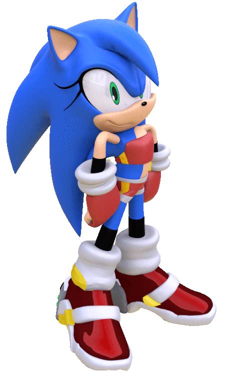 Sonic The Hedgehog Is Standing In Front Of A White Background