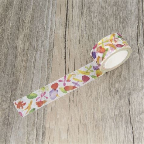 Colorful Flower Peetal Washi Tape Floral Masking Tapes Decorative
