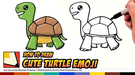 How To Draw Emoji Animals Turtle Easy To Draw Turtle