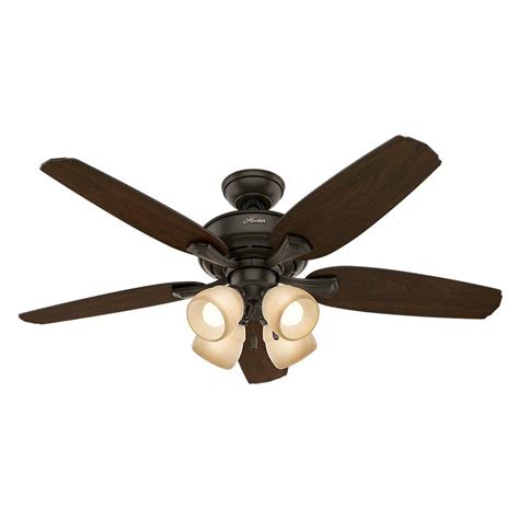 Hunter Channing 52 In Led Indoor New Bronze Ceiling Fan With Light Kit