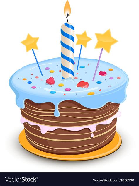 Happy Birthday Cake Royalty Free Vector Image Vectorstock