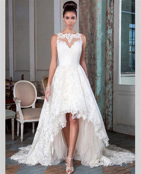 Sexy Lace Backless High Low Wedding Dresses 2016 Short
