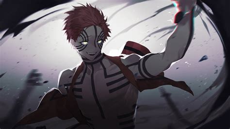 Demon Slayer Akaza With Red Hair Hd Anime Wallpapers Hd Wallpapers