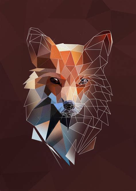 Fox Sketch Poster By Tomasz Dąbek Displate Fox Sketch