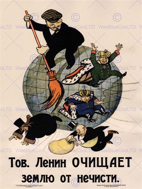 Propaganda Communism Lenin Anti Capitalist Revolution Soviet Retro
