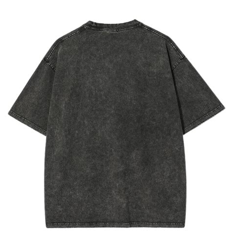 T Shirt Acid Wash Oversize Turtleneck Create Fashion Brand