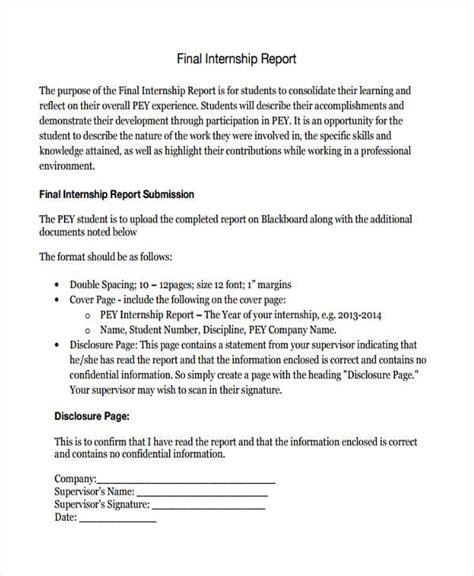 It is a great tool to help as you apply for future. FREE 12+ Internship Report Examples & Samples in PDF ...