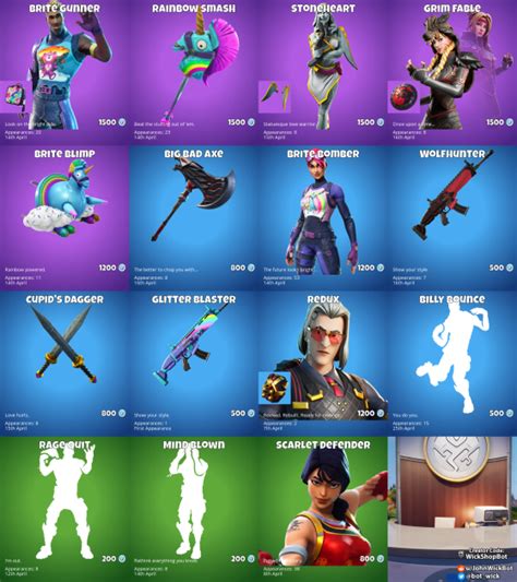 What Is In The Fortnite Item Shop Today Brite Gunner And Brite Bomber