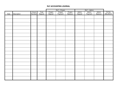 Accounting Journal Template —