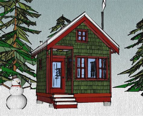 The Borealis Writers Cabin 12x12 Tiny House Plans