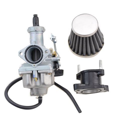 buy goofit pz27 carburetor carb choke air filter intake manifold pipe replacement for 4 stroke