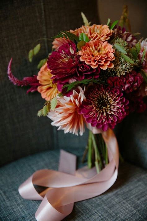 Buy 17 piece wedding bouquet set bridal bouquet sets orange eggplant burgundy fall silk flower bouquet wedding flowers rosesanddreams bride cascade bouquet, bridesmaid, boutonniere, corsage: Pin by Amy Delbecq on flowers | Dahlia wedding bouquets ...