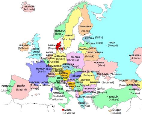 Países Y Capitales De Europa Saber Es Práctico