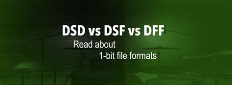 Dsd Vs Dsf Vs Dff Files Audio Read What Difference Dsd Audio
