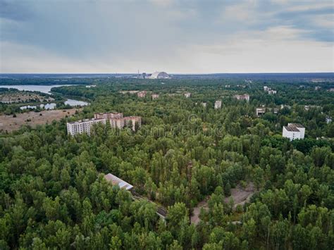 Aerial View Of Chernobyl Ukraine Exclusion Zone Zone Of High