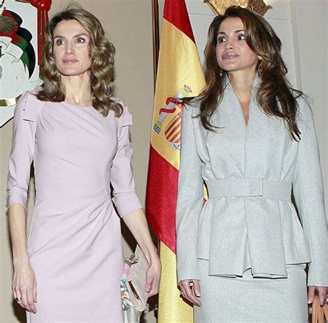 Princess Letizia And Queen Rania Of Jordan Meet During Jordanian Visit