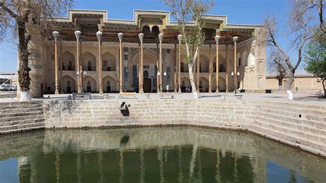Bolo Hauz Mosque 18th Century In Bukhara Youtube