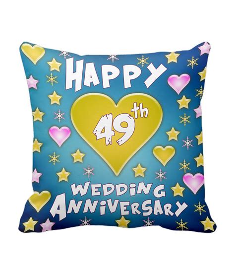 Tiedribbons T For 49th Happy Anniversary Cushion Cover Buy Online