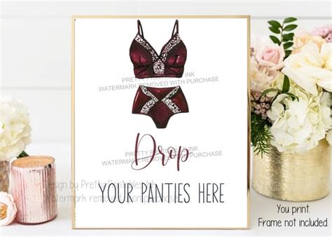 Drop Your Panties Sign Instant Download Panty Game Sign Printable