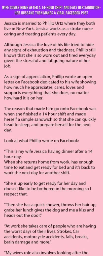 Wife Comes Home After A Long Shift And Eats Her Sandwich Her Husband Then Makes A Viral Post