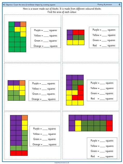 Find The Area Of Rectilinear Shapes By Counting Squares 3 Master