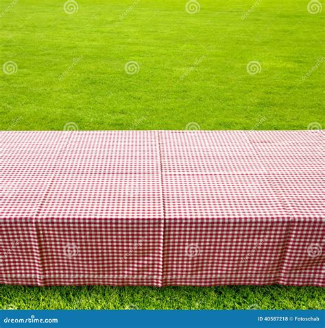 Picnic Table Background Stock Photo Image Of Checkered 40587218