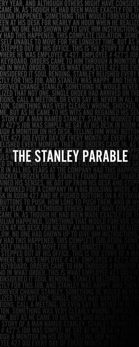 This Is The Story Of A Man Named Stanley R Stanleyparable