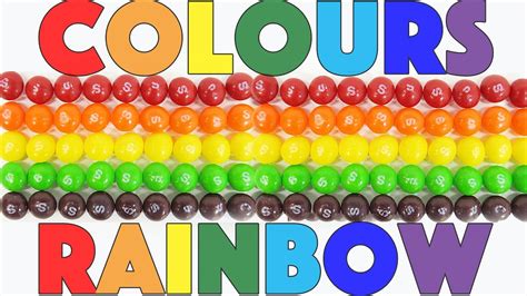Learn Colors With Candy Skittles Rainbow Youtube