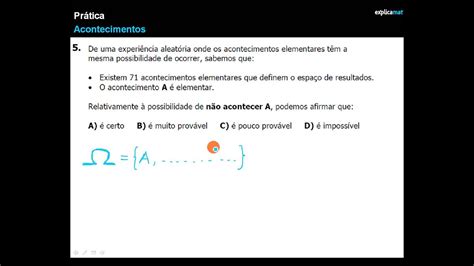 Acontecimentos Elementares Matemática 9 º Ano YouTube