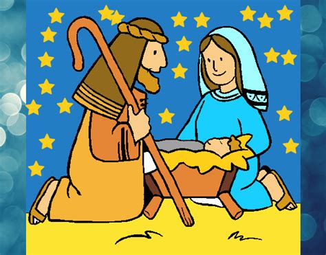 Dibujo de el nacimiento de JESÚS pintado por en Dibujos net el día 17