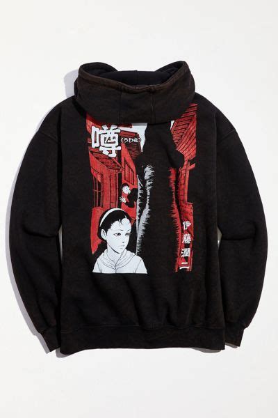 Junji Ito Overdyed Hoodie Sweatshirt Urban Outfitters Canada