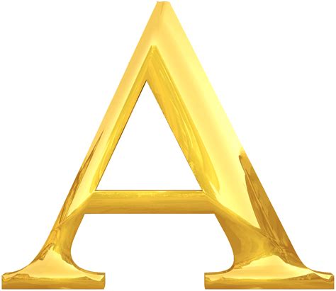 Gold Typography Letter A Transparent PNG StickPNG