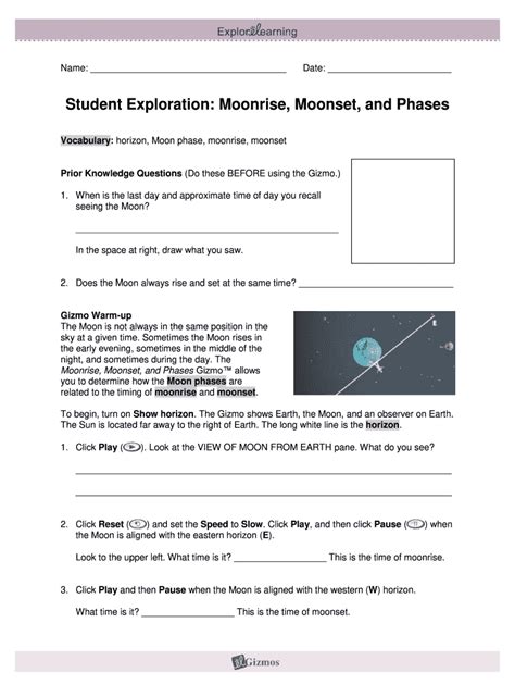 Some of the worksheets for this concept are student exploration cell division gizmo answers, explore learning student exploration stoichiometry answer key, activity b get the gizmo ready charles t m, epub. Phases Of The Moon Gizmo Answer Key Pdf - Fill Out and Sign Printable PDF Template | signNow
