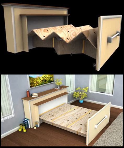 Diy Pull Out Bed For Small Spaces Murphybedideasdiy Beds For Small