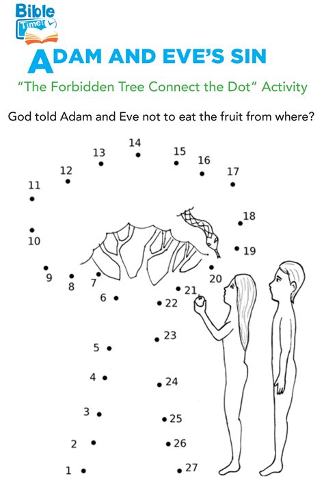 Adam And Eve Connect The Dots Activity Bible Crafts For Preschoolers